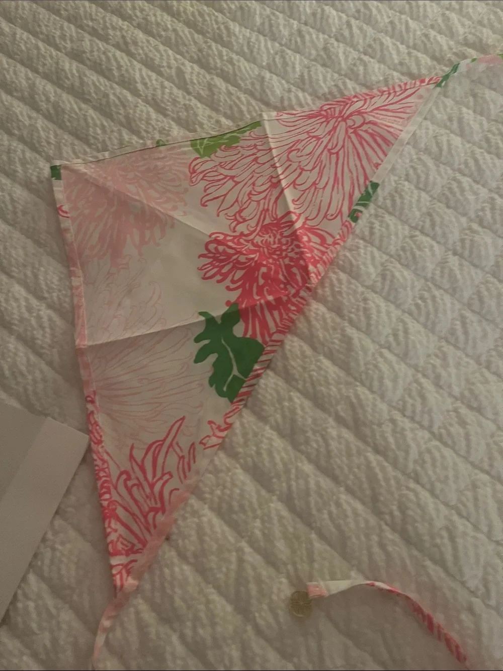 Lilly Pulitzer Pink & Green Floral Bandana set. Three different patterns